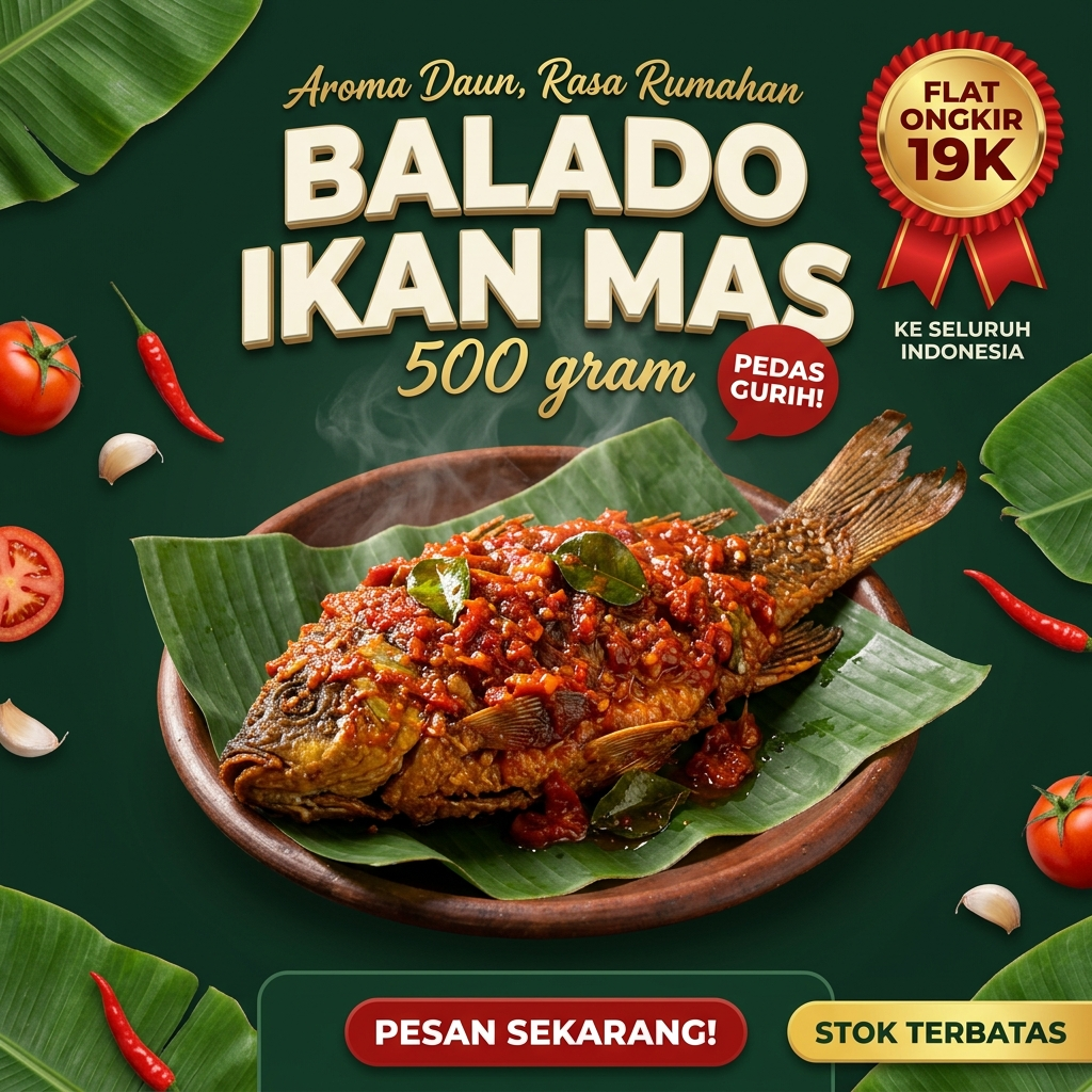 Balado Ikan Mas 500 gr
