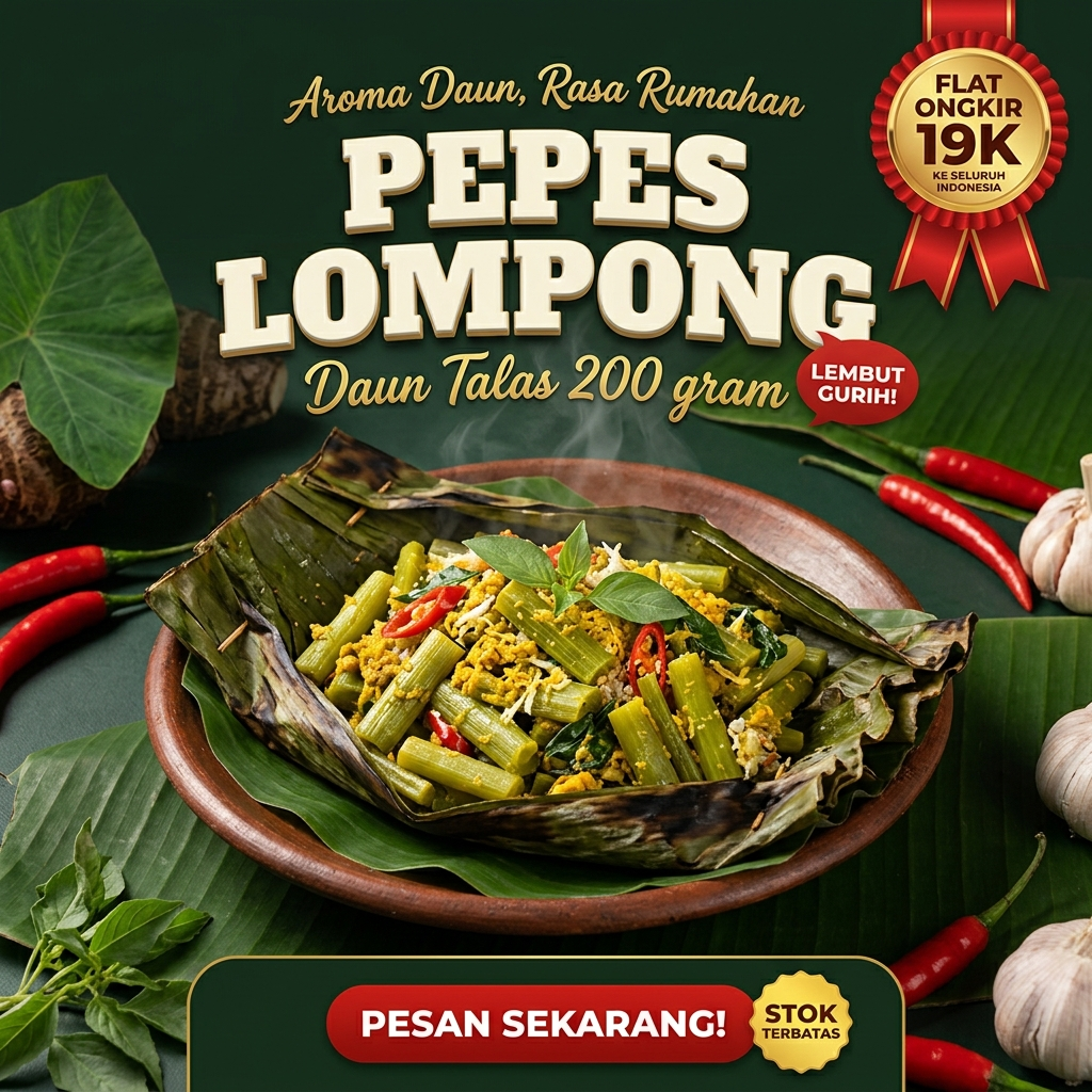 Pepes Lompong Daun Talas 200 gr